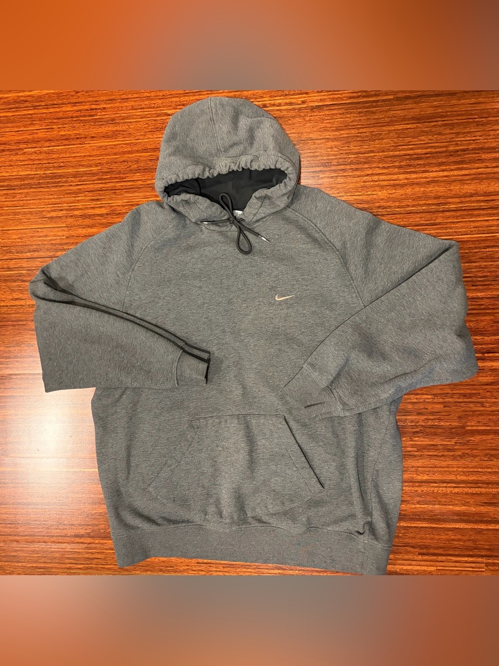Vintage Y2K Nike Mini Swoosh Hoodie - Gray/Pink - XXL